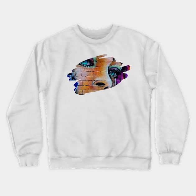 Girl Graffiti Splash Art Print Crewneck Sweatshirt by Auto-Prints